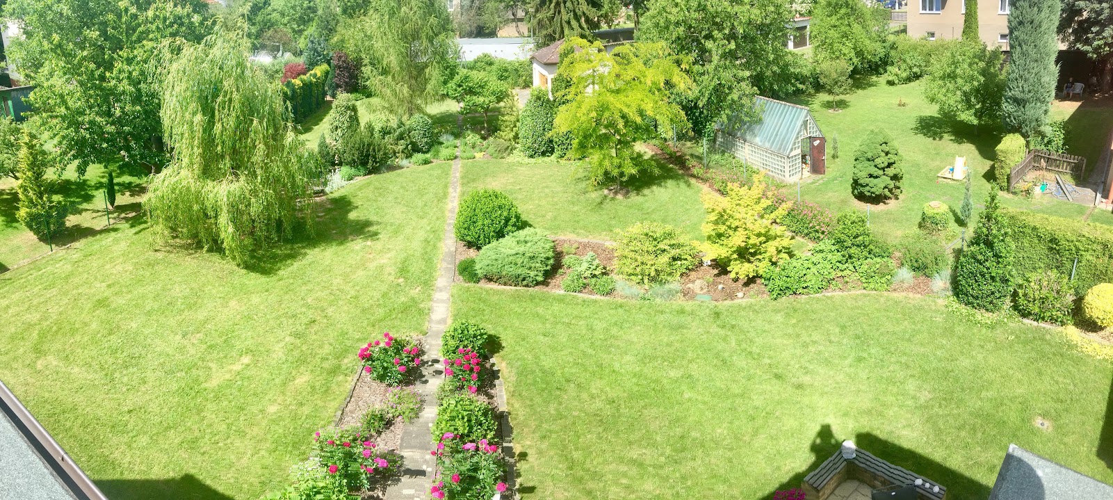 Granite pathways in the garden